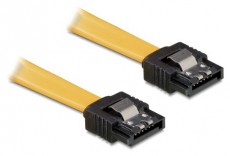 Delock 82481 SATA egyenes/egyenes csatl. (fémlappal) 70 cm összekötő kábel - sárga Iroda és számítástechnika - Hálózat - Hálózati kiegészítő - 411918