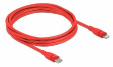 Delock 86635 2m USB-C - Lightning iPhone/iPad/iPod kompatibilis piros MFi adat- és töltőkábel Mobil / Kommunikáció / Smart - Mobiltelefon kiegészítő / tok - Kábel / átalakító - 428609
