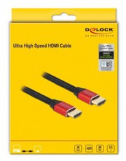 Delock 85772 50cm Ultra nagy sebességű HDMI 48Gbps 8K 60Hz piros kábel Tv kiegészítők - Kábel / csatlakozó - Hdmi kábel - 452551