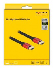 Delock 85773 1m Ultra nagy sebességű HDMI 48Gbps 8K 60Hz piros kábel Mobil / Kommunikáció / Smart - Tablet / E-book kiegészítő, tok - Kábel - 452533