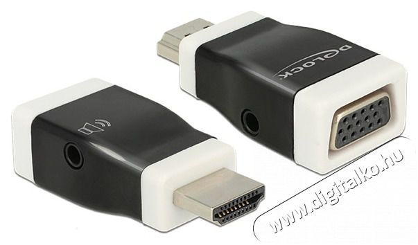 Delock 65586 HDMI-A dugó > VGA hüvely audióval adapter Tv kiegészítők - Kábel / csatlakozó - Hdmi kábel - 464354