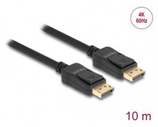Delock 84862 10m DisplayPort apa-apa 4K 60Hz fekete kábel Tv kiegészítők - Kábel / csatlakozó - Mini DisplayPort kábel - 462190