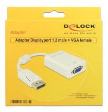 Delock 61766 fehér adapter displayport apa > VGA 15 pin anya Iroda és számítástechnika - Egyéb számítástechnikai termék - 465092