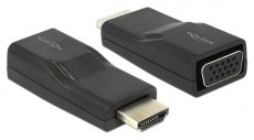 Delock 65655 HDMI dugó > VGA hüvely fekete adapter Fotó-Videó kiegészítők - Objektív kiegészítő - Adapter - 465095