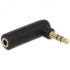 Delock 65364 3 pólusú Jack 3,5mm apa - anya hajlított hosszabbító adapter Háztartás / Otthon / Kültér - Világítás / elektromosság - Hálózati elosztó / hosszabbító / adapter - 445807