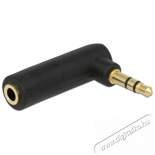 Delock 65364 3 pólusú Jack 3,5mm apa - anya hajlított hosszabbító adapter Háztartás / Otthon / Kültér - Világítás / elektromosság - Hálózati elosztó / hosszabbító / adapter - 445807