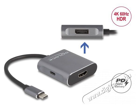Delock 87867 USB C/HDMI/DP adapter Tv kiegészítők - Kábel / csatlakozó - Hdmi kábel - 476869
