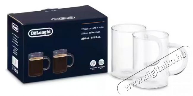 Delonghi Pohárkészlet Americano 2x 250 ml Konyhai termékek - Kávéfőző / kávéörlő / kiegészítő - Kávés pohár / csésze - 506597