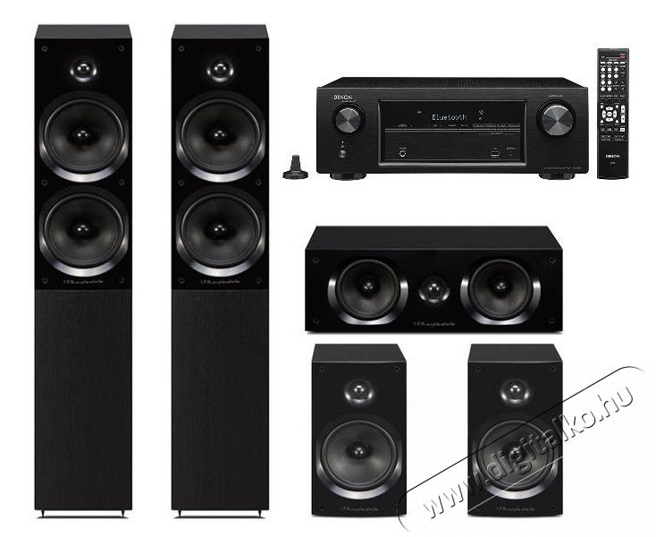 Denon AVR-X520BT + Wharfedale Quartz Q7 hangfalszett - fekete Audio-Video / Hifi / Multimédia - Házimozi - Összeállított házimozi szett - 293961
