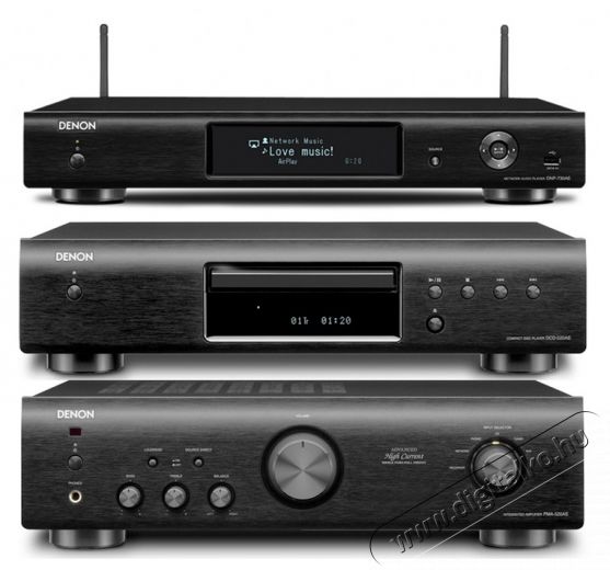 Denon PMA-520AE + DCD-520AE + DNP-730AE szett - fekete Audio-Video / Hifi / Multimédia - Hifi - Sztereó - Összeállított hifi szett - 289128