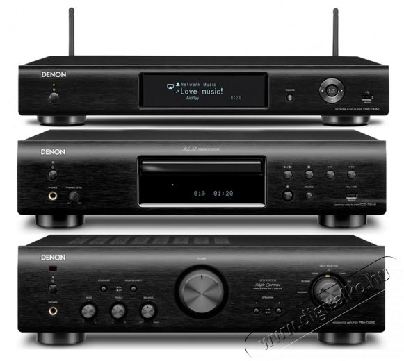 Denon PMA-720AE + DCD-720AE + DNP-730AE szett - fekete Audio-Video / Hifi / Multimédia - Hifi - Sztereó - Összeállított hifi szett - 289120