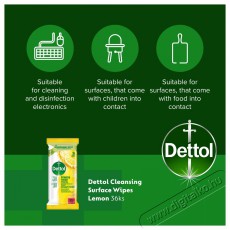 Dettol antibakteriális felülettisztító, citrom illatú, 36 darab Háztartás / Otthon / Kültér - Tisztító / mosó - Kiegészítő - 504729