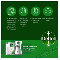 Dettol Érintés nélküli szappanadagoló Aloe Vera 250 ml Háztartás / Otthon / Kültér - Fürdőszoba / wc - Szappan adagoló - 523434