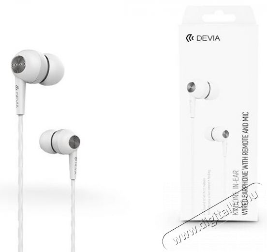 Devia ST310447 Kintone Eco fülhallgató headset - fehér Audio-Video / Hifi / Multimédia - Fül és Fejhallgatók - Fülhallgató mikrofonnal / headset - 369154