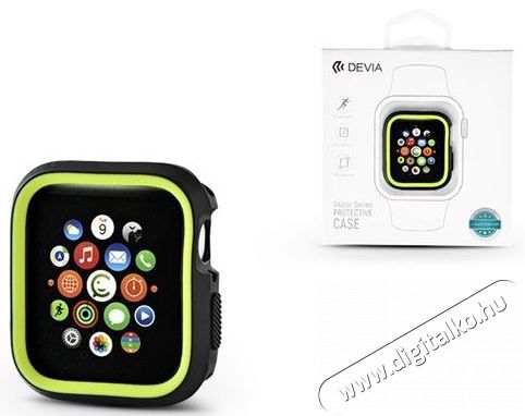 Devia ST323867 Dazzle Apple Watch 4 40mm fekete/zöld védőtok Mobil / Kommunikáció / Smart - Mobiltelefon kiegészítő / tok - Kiegészítő - 369185