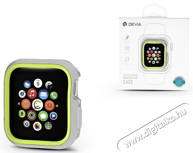 Devia ST323881 Dazzle Apple Watch 4 40m ezüst/zöld védőtok Mobil / Kommunikáció / Smart - Mobiltelefon kiegészítő / tok - Kiegészítő - 369186
