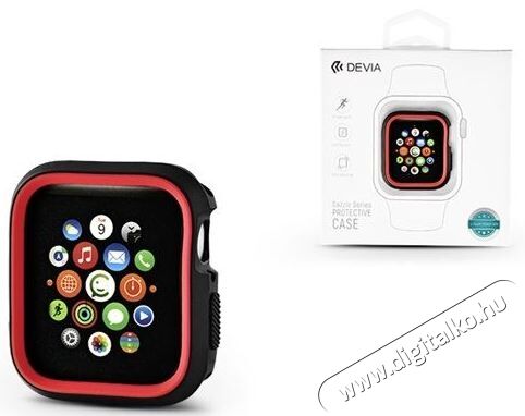 Devia ST323904 Dazzle Apple Watch 4 44m fekete/piros védőtok Mobil / Kommunikáció / Smart - Mobiltelefon kiegészítő / tok - Kiegészítő - 369188