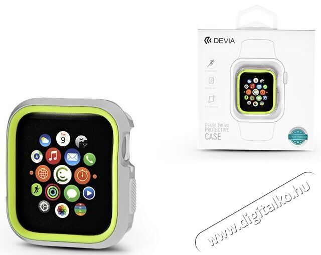 Devia ST323935 Dazzle Apple Watch 4 44m ezüst/zöld védőtok Mobil / Kommunikáció / Smart - Mobiltelefon kiegészítő / tok - Kiegészítő - 369190