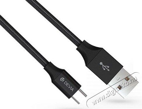 Devia ST337062 Type-C adat- és töltőkábel - fekete Mobil / Kommunikáció / Smart - Tablet / E-book kiegészítő, tok - Kábel - 369258