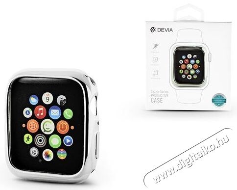 Devia ST324000 Apple Watch 4 44mm ezüst védőtok Mobil / Kommunikáció / Smart - Mobiltelefon kiegészítő / tok - Kiegészítő - 369195