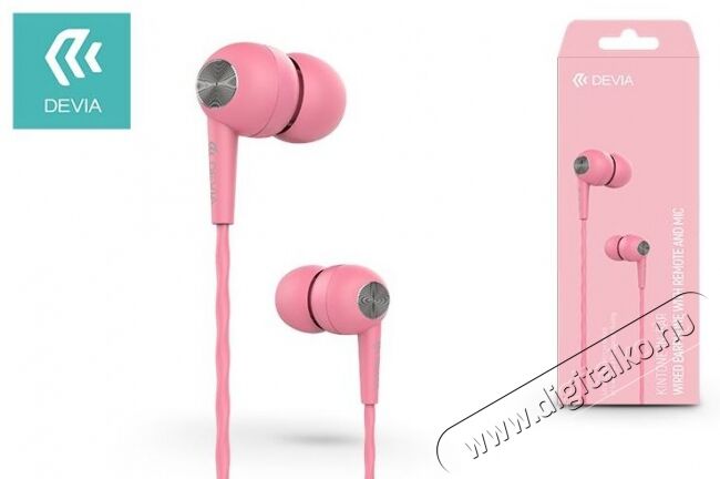 Devia ST310454 Kintone mikrofonos fülhallgató - rózsaszín Audio-Video / Hifi / Multimédia - Fül és Fejhallgatók - Fülhallgató mikrofonnal / headset - 369155