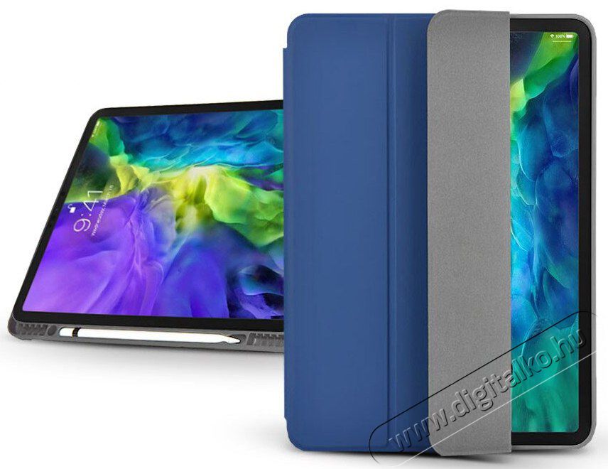 Devia ST334689 Apple iPad Pro 11 (2020) bőr védőtok - kék Mobil / Kommunikáció / Smart - Tablet / E-book kiegészítő, tok - Tablet tok - 369247