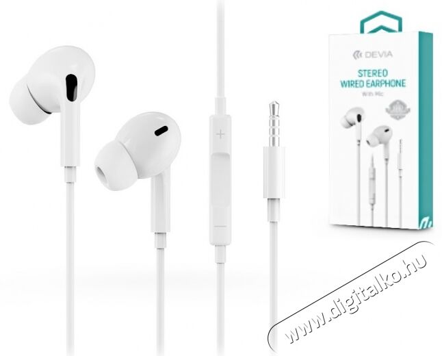 Devia ST340697 Smart mikrofonos fejhallgató - fehér Audio-Video / Hifi / Multimédia - Fül és Fejhallgatók - Fülhallgató mikrofonnal / headset - 369261