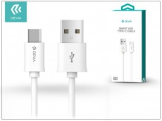 Devia ST993405 Smart USB Type-C v2.0 adatkábel 1 méter - fehér Iroda és számítástechnika - Számítógép tartozék - USB kábel - 369266