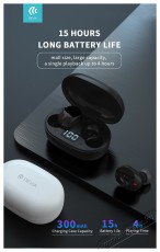 Devia ST351020 Bluetooth v5.0 Joy A6 Series TWS with Charging Case - fekete sztereó headset Audio-Video / Hifi / Multimédia - Fül és Fejhallgatók - Fülhallgató mikrofonnal / headset - 395001