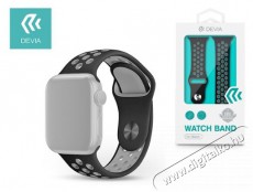 Devia ST325014 Apple Watch fekete/szürke szilikon sport óraszíj Mobil / Kommunikáció / Smart - Okos eszköz - Okos karkötő - 385895