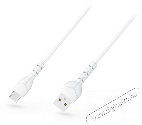 Devia ST351310 ECO Kintone 2A 1m USB/Type-C fehér adat- és töltőkábel Iroda és számítástechnika - Számítógép tartozék - USB kábel - 386953