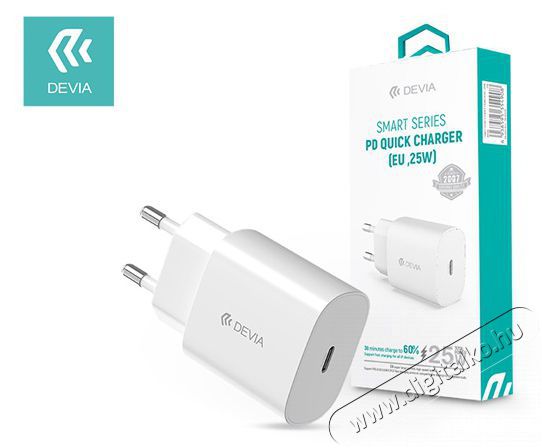 Devia ST354908 Type-C bemenettel 25W - Smart PD3.0 Quick Charger hálózati töltő adapter Mobil / Kommunikáció / Smart - Mobiltelefon kiegészítő / tok - Hálózati-, autós töltő - 394123