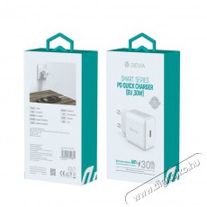 Devia ST354861 Type-C bemenettel - 30W - Smart PD3.0 Quick Charger hálózati töltő adapter Mobil / Kommunikáció / Smart - Mobiltelefon kiegészítő / tok - Hálózati-, autós töltő - 394122