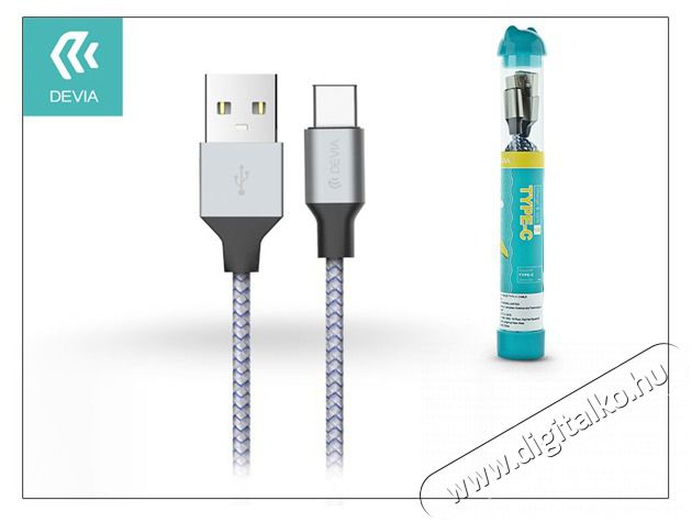 Devia ST304330 TUBE USB Type-C textil kábel Tv kiegészítők - Kábel / csatlakozó - USB kábel - 407849
