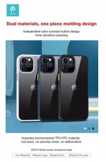 Devia ST344138 Shark iPhone 12 Pro Max kék/átlátszó ütésálló hátlap Mobil / Kommunikáció / Smart - Mobiltelefon kiegészítő / tok - Tok / hátlap - 427734