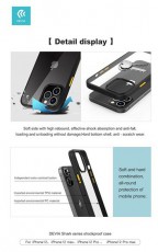 Devia ST344138 Shark iPhone 12 Pro Max kék/átlátszó ütésálló hátlap Mobil / Kommunikáció / Smart - Mobiltelefon kiegészítő / tok - Tok / hátlap - 427734