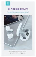 Devia ST351013 Bluetooth v5.0 Joy A6 Series TWS with Charging Case - fehér sztereó headset Audio-Video / Hifi / Multimédia - Fül és Fejhallgatók - Fülhallgató mikrofonnal / headset - 437851