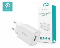 Devia ST362279 Smart Fast Charge 2A USB fehér hálózati töltő adapter Mobil / Kommunikáció / Smart - Tablet / E-book kiegészítő, tok - Hálózati-, autós töltő - 458678