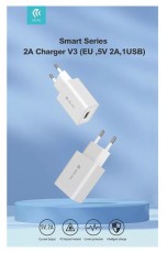 Devia ST362279 Smart Fast Charge 2A USB fehér hálózati töltő adapter Mobil / Kommunikáció / Smart - Tablet / E-book kiegészítő, tok - Hálózati-, autós töltő - 458678