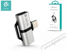 Devia ST326547 Smart Adapter Lighting to Dual Lighting/ezüst átalakító fülhallgató adapter Audio-Video / Hifi / Multimédia - Fül és Fejhallgatók - Fülhallgató kiegészítő - 428759