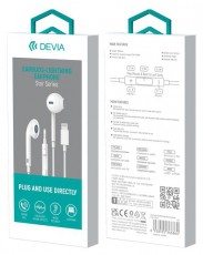 Devia ST366864 Star Lightning fehér fülhallgató Audio-Video / Hifi / Multimédia - Fül és Fejhallgatók - Fülhallgató - 477455