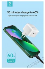 Devia ST366086 GaN 35W 2xType-C hálózati töltő adapter Akkuk és töltők - Li-ion akkumulátor és töltő (gyári) - Töltő / hálózati adapter - 478478