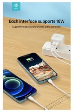 Devia ST366086 GaN 35W 2xType-C hálózati töltő adapter Akkuk és töltők - Li-ion akkumulátor és töltő (gyári) - Töltő / hálózati adapter - 478478