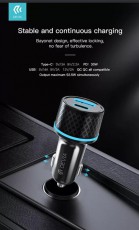 Devia ST354663 30W+QC 3.0 USB + Type-C szivargy&uacute;jt&oacute; t&ouml;ltő Tv kieg&eacute;sz&iacute;tők - K&aacute;bel / csatlakoz&oacute; - USB k&aacute;bel - 479616