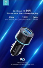 Devia ST354663 30W+QC 3.0 USB + Type-C szivargy&uacute;jt&oacute; t&ouml;ltő Tv kieg&eacute;sz&iacute;tők - K&aacute;bel / csatlakoz&oacute; - USB k&aacute;bel - 479616