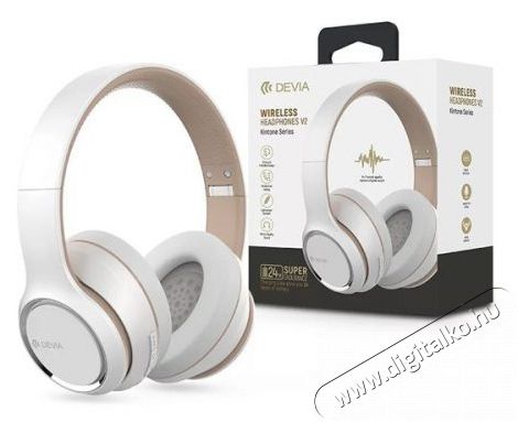 Devia ST379529 fehér bluetooth fejhallgató Audio-Video / Hifi / Multimédia - Fül és Fejhallgatók - Fejhallgató - 478433