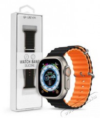 Devia ST381591 Apple Watch 38/40/41mm fekete/narancs szilikon sport szíj Mobil / Kommunikáció / Smart - Okos eszköz - Egyéb okos eszköz - 478438