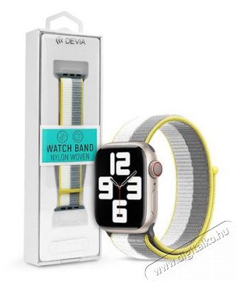 Devia ST364747 Apple Watch 42/44/45/49mm fehér/szürke szövet sport szíj Mobil / Kommunikáció / Smart - Mobiltelefon kiegészítő / tok - Kiegészítő - 478460