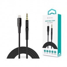 Devia ST365676 1m 3,5mm jack - Lightning fekete audio kábel Tv kiegészítők - Kábel / csatlakozó - 3,5mm Jack kábel - 478476