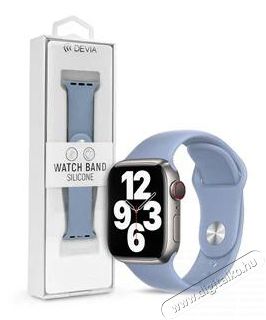 Devia ST364495 Apple Watch 38/40/41mm kék szilikon sport szíj Fotó-Videó kiegészítők - Fotó-videó táska / tok - Nyak-, vállpánt, csuklószíj - 479073